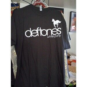 Deftones white pony rare graphic rock black color tee T-shirt size L large
